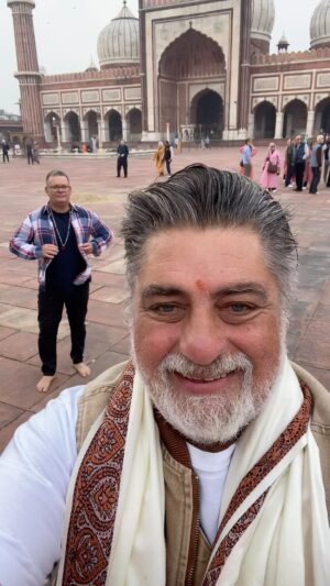 Matt Preston Instagram - On a recce of the backstreets of Delhi with @garymehigan and new friends for a fresh adventure. That daulat ki chaat was as light as air, the nankhatai biscuits so crumbly, and those mix veg filled paranthas perfect with a banana chutney. The makhan (white butter) sandwich with roast ground cumin and black salt a revelation. The historical Jain temple an oasis of calm and beauty. #delhi #luxuryescapes #staytuned