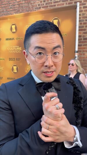 Matt Rogers Instagram - We asked @fayedunaway, @mattrogerstho, and the guests at their @lasculturistas Culture Awards to give us their best low register @sabrinacarpenter “motherfuuuucker” from “Please Please Please.”