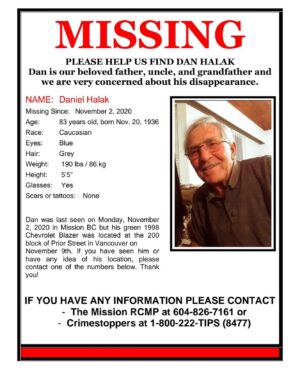 Matt Ryan Instagram - This is the dad of one crew members. Been missing since November 2nd. Please contact the number on the poster. 🙏