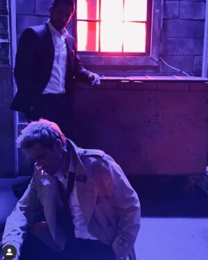 Matt Ryan Instagram - Yes this happened. Thanks to everyone who made this happen. @marcguggenheim @joehenderson12 and all.
A pleasure working with you @officialtomellis hopefully Lucie and ConstanTINE can cross paths again. #Constantine #lucifer #crisisoninfiniteearths #legendsoftomorrow
