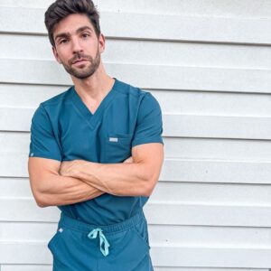 Matthew Andrews Instagram - Happy Nurses Week! 

I have learned so much over the last 5 years as an RN and continue to learn daily! 
Thank you to all my fellow nurses and the hard work you put in day and night! 

#nurse #rn #figsambassador #wearfigs #nursesweek #nurselife