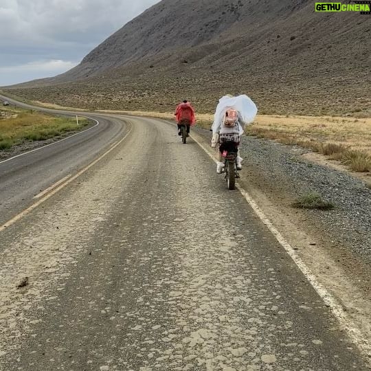 Matthew Bellamy - 67.9K Likes - Biked out of Burning man to Gerlach, 5 miles through boggy wet desert and 12 miles on mountain roads, epic journey!