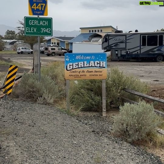 Matthew Bellamy - 67.9K Likes - Biked out of Burning man to Gerlach, 5 miles through boggy wet desert and 12 miles on mountain roads, epic journey!