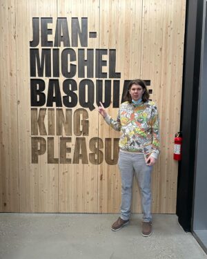 Matthew Cardarople Instagram - Saw my favorite artist of all time Basquiat at the king pleasure exhibition @basquiatkingpleasure in downtown LA with Lauren @cloverloverainbow . My Sister JC introduced me to his art as a kid. It’s magical and it’s open till Jan 1st. You gotta see it.