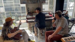 Matthew Cardarople Instagram - Improvised song with composer/ musician @burke.alexander and @bananthonydevries . Watch latest NRS podcast. Link in bio