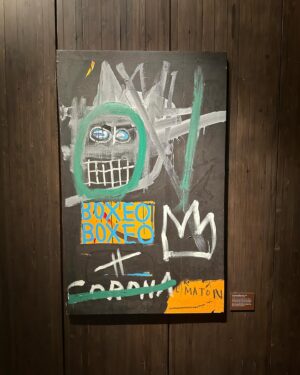 Matthew Cardarople Instagram - Saw my favorite artist of all time Basquiat at the king pleasure exhibition @basquiatkingpleasure in downtown LA with Lauren @cloverloverainbow . My Sister JC introduced me to his art as a kid. It’s magical and it’s open till Jan 1st. You gotta see it.