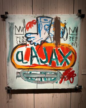 Matthew Cardarople Instagram - Saw my favorite artist of all time Basquiat at the king pleasure exhibition @basquiatkingpleasure in downtown LA with Lauren @cloverloverainbow . My Sister JC introduced me to his art as a kid. It’s magical and it’s open till Jan 1st. You gotta see it.