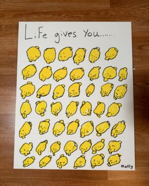 Matthew Cardarople Instagram - Tonight art show @everlyhollywood 6pm- 10pm. When life gives you lemons. 🍋