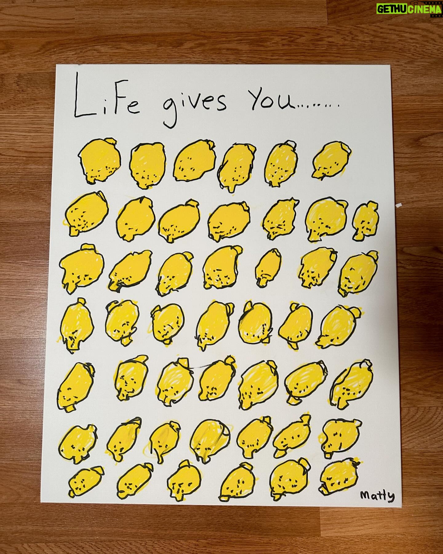 Matthew Cardarople - 591 Likes - Tonight art show @everlyhollywood 6pm- 10pm. When life gives you lemons. 🍋