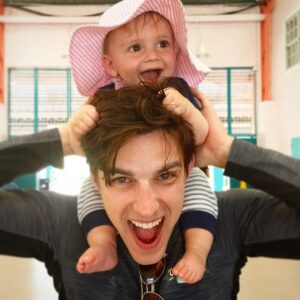 Matthew Patrick Instagram - Ollie's first piggyback ride AND his first VACATION -- a big week for such a little potato :) #newdad #babyboy #vacation #cruise