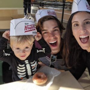 Matthew Patrick Instagram - He may have gotten most of the glaze on himself, but Ollie's first Krispy Kreme visit was a huge success! ;) #newdad #babyboy #donuts #krispykreme