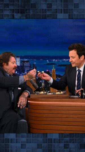 Matty Matheson Instagram - @mattymatheson & Jimmy try ice cream with caviar! #FallonTonight