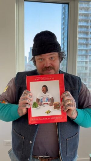 Matty Matheson Instagram - ALBUM REVEAL MY NEWEST BESTEST COOKBOOK EVER SOUPS SALADS SANDWICHES COMING SOON I LOVE YOU ALL!!!!! @tenspeedpress U RULE! LINK IN BIO TO PREORDER!!!!