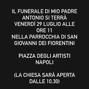 Maurizio Casagrande Instagram - Per tutti quelli che lo hanno amato e vorranno esserci.  Spero ci sia tutta Napoli.