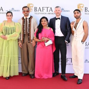 Mawaan Rizwan Instagram - Your boy won 🥹

Thank you to @bafta & the jury! The love for this show has been unreal and I can’t tell you how much that means to me. Bring on series 2!

#BAFTATVAwards
Styled by @kamranrajput 
Wearing @kenzo & @hublot 
Jewelry @thegreatfrogldn & @lagworld 
Makeup @susanamota
Hairstyling @chiesatohair 
Haircut @salon64london 
Photos @bafta @gettyentertainment @john_phillips_london @scottgarfitt