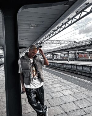 Max George Instagram - Waitin at the station💨