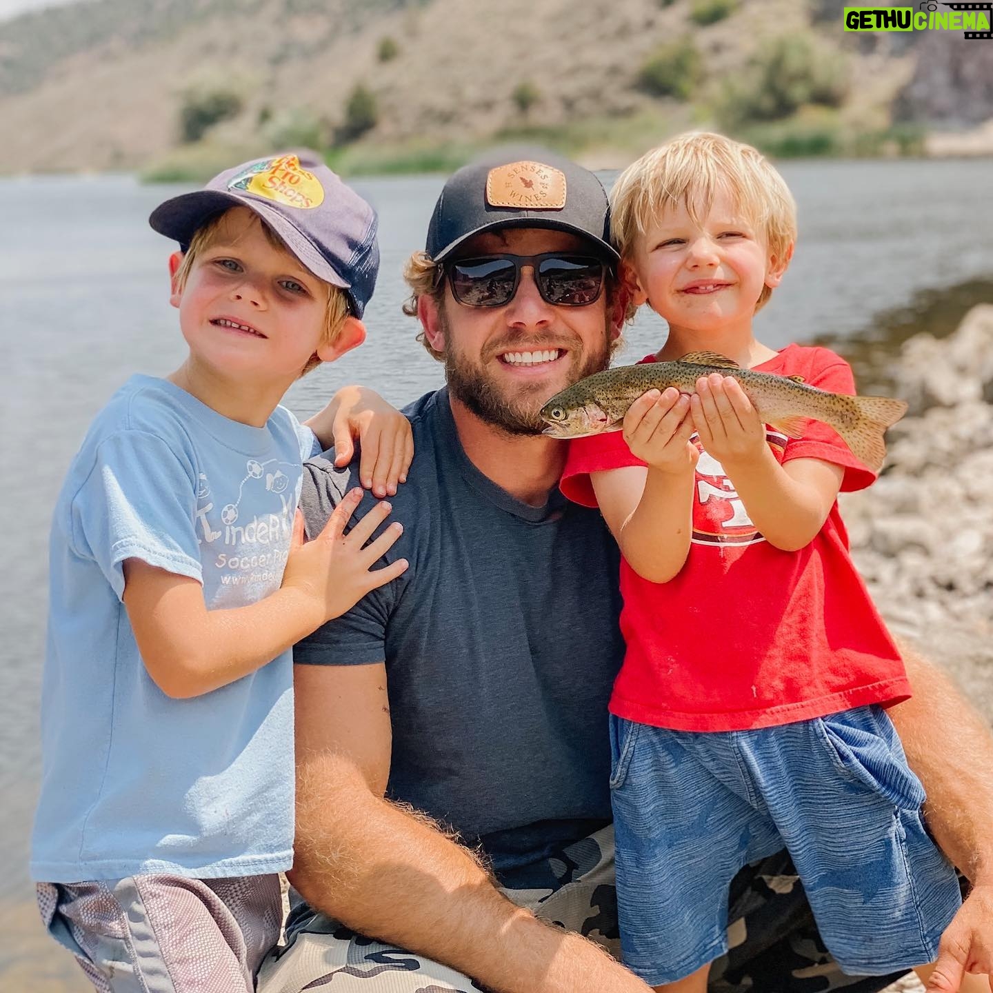 Max Thieriot - 24.6K Likes - Making memories in the outdoors! Our little family sure loves spending time in the mountains ā¤ļø #getoutside #getoutdoors #mountains #fishing