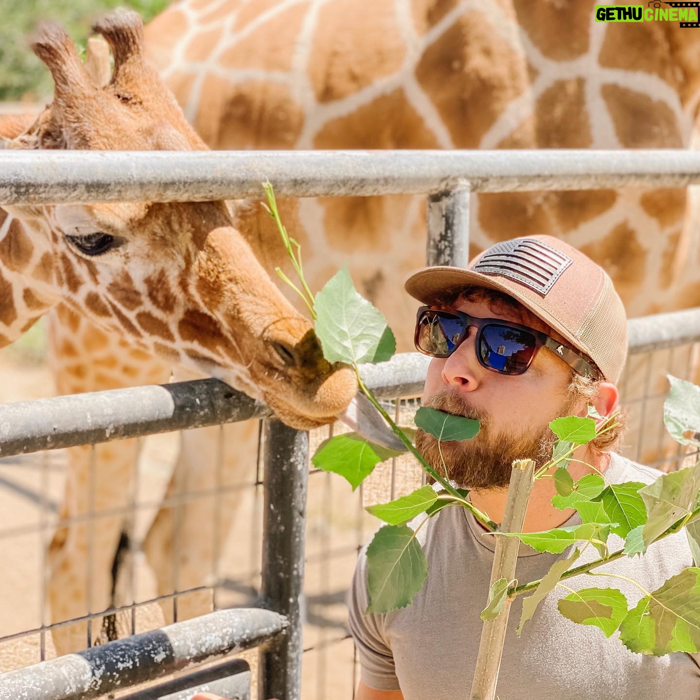 Max Thieriot - 25.2K Likes - Had the best time at @safariwest with the littles. Here I am sharing a snack with my new buddy š¤£ā¤ļø