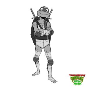Maxime Mary Instagram - Here we are! TMNT Mutant Mayhem is finally out and I can share some of the concept work I did at the beginning of the project. @roweyourboatz contacted me and gave me the opportunity to do something I never could have imagined : create the new look of the ninja turtles 🤯
During around 6 months we tried different directions.
The production designer @yashar.cc wanted to push the design further by exaggerating the proportions and giving them a wobbly look (based on what was doing @woodrow_white in his illustrations and characters👏), and it looks terrific !!! 

Here is a model we enjoyed, that served as a base for the other turtles. At first it was Donnie, but it ended up being better for Leo, as this is the more balanced.
I'm glad I helped, and it's funny to see all the details that have been added by the team to get the final design 😀

Thank you Yashar and Jeff for your trust, big shout out to the art team (I only met a few of them🥲) and congratulations to everybody involved, you must be proud !
More to come soon🤸

#tmnt
#mutantmayhem #teenagemutantninjaturtles #characterdesign