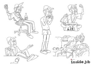 Maxime Mary Instagram - A bit more from @insidejob 
Here is Rand, and I really enjoyed playing with this guy! 

#insidejob #netflix #characterdesign #animation