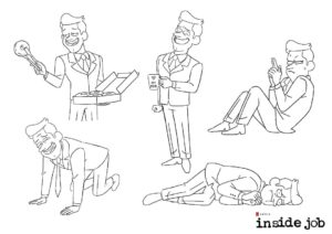Maxime Mary Instagram - Two other pages for @insidejob 
Here is Brett

#netflix #insidejob #characterdesign #animation