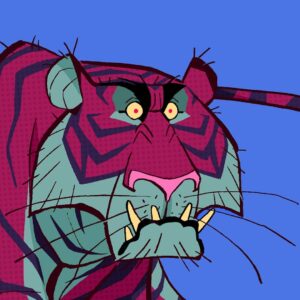 Maxime Mary Instagram - This is a big cat.

#tiger #blue #bigcat #tigerking #illustration #artistoninstagram #art #sketchoftheday #characterdesign