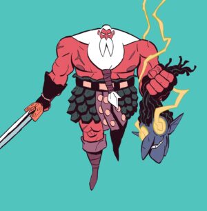 Maxime Mary Instagram - Head Lopper ! Yesterday I finished reading the last episode of Head Lopper from @andrewmaclean 
I love the designs, the lore, the colors, the inking... So I did a little fanart, because the character is beyond cool! 
I invite everybody to read the comics from Andrew, it's a feast for the eyes!

#headlopper #headloppercomic #andrewmaclean #comics #characterdesign #illustration #sketchoftheday