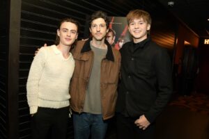Maxwell Jenkins Instagram - Arcadian X NYC ❤️. So grateful to see friends and family from across so many chapters of my life. It was an absolute blast and I am so grateful this screening brought so many people I admire, love, and respect into one room. Thank you @rljefilms for such a fun night! 
Arcadian is out in Theaters THIS FRIDAY! Please check it out! 🪳 

A special shout out to the incredible humans at @ragandbone for the style🤎🤍. 

#arcadian #rjlefilms #shudder