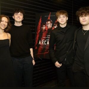 Maxwell Jenkins Instagram - Arcadian X NYC ❤️. So grateful to see friends and family from across so many chapters of my life. It was an absolute blast and I am so grateful this screening brought so many people I admire, love, and respect into one room. Thank you @rljefilms for such a fun night! 
Arcadian is out in Theaters THIS FRIDAY! Please check it out! 🪳 

A special shout out to the incredible humans at @ragandbone for the style🤎🤍. 

#arcadian #rjlefilms #shudder