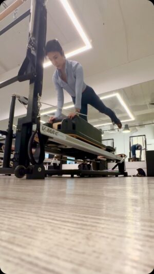 May Phua Instagram - Getting into this stance without sinking into my normal and succumbing into my tight hamstrings takes many tries and several corrections to get it close to correct position.
Getting into a new normal would mean repeatedly doing it for more than 10-20mins and several times of a week to a month. The takeaway, if we could build that habit while working out, our mental capacity to handle resilience over into our daily life might increase significantly.
#pilatesinstructor #personaltrainer #selftraining #selfdevelopment #pilates #legspullingstraps #stottpilatesreformer