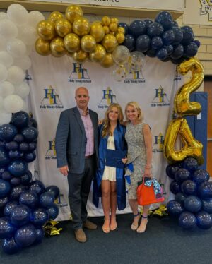 Meaghan B. Murphy Instagram - My daughter graduated 8th grade 🎓and it’s taken me all weekend to put my big(!) emotions into words. Yup, I cried (a lot) 😭 during the mass and ceremony.

Here’s why I was a puddle:

😇 I tucked my late Pop’s and my Nana’s hankies in my bag. I wanted them to “be there” with us for this milestone moment. That triggered all the feels from the first hymn. Also, why does children singing in church always wreck me?

🏫 Middle school is hard—then throw in a pandemic. Slideshow photos of students in masks, 😷 were an emotional reminder of how far we’ve all come in 4 years. 🙏🏼

💪🏽Being a Mom is my most important job. Knowing that I only have 4 more in-the-house years to get it right fills me with equal parts relief and sadness. 

🧡 But mostly, I’m just so proud. We love you, Charley!

Thank you @htsnj and the amazing staff for 4 incredible years. Let’s go @oakknollshc ⚡️

#graduation #graduate #highschooler #graduationceremony #mommoments #schooldays