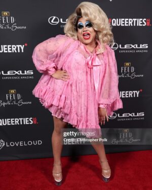 Meatball Instagram - Went to the @queerty queerties and didn’t win anything, but I did eat: 4 Mac and cheese balls, 2 sliders, 2 sushi things, a spring roll, and some sort of popcorn chicken.
I drank: 2 glasses of free wine, 3 glasses of free champagne, and 1 tequila soda.
So who realllllly won?

Fresh wig by @fenabarbitall