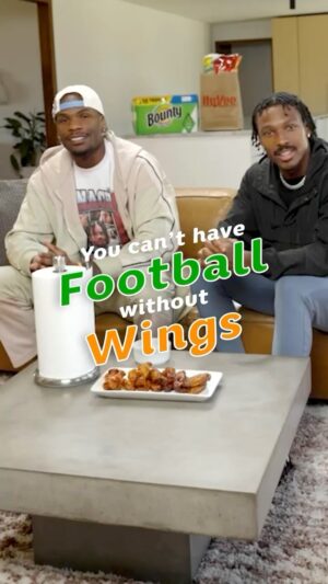 Mecole Hardman Jr. Instagram - Had to link up for some welcome back wings with @mvs__11 That’s my wingman!
 
#BountyIsYourWingman
_ _ _ _ _
 
Head down to your local @hyvee , pick up some wings, grab some Bounty and win big this playoff season.
Get $4 cash back when you buy ONE Bounty paper towel product by submitting your receipt through ibotta. #HyveePartner #BountyPartner
