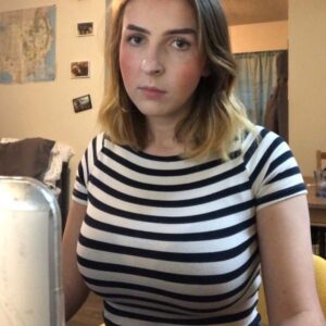 Megan Bitchell Instagram - I literally can’t wear stretchy striped shirts without looking like a cartoon character