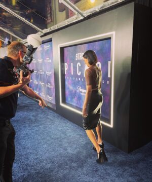 Megan Le Instagram - One step closer to that Star Trek dream.
This final season of #StarTrekPicard is going to rock. This is an incredibly special time in the legacy of the show and it’s being beautifully crafted by @alexkurtzmanofficial @terrymatalas @ajgoldsman1629 @michael.chabon and helmed by the man himself @sirpatstew 
Watch on @paramountPlus streaming Feb 15

❤️to @roddenberryofficial #actor #patrickstewart #startrek #jeanlucpicard #asianamericanactress #dreamer #trekkie #startrektng #hollywood #chinesetheatre #film #filmmaking #television #director #showrunner