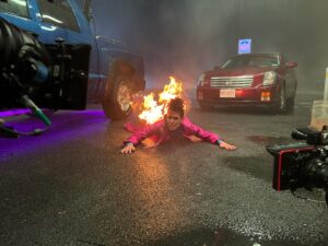 Megan Le Instagram - Massive shout out and respect to @ninjak6 who did so much as a core member of the stunt team on #thebeekeeper including this glorious full body burn out of the truck in our scene! And we may have found opportunities to have a delightful time together. ❤️

#stuntwoman #stunts #stuntdouble #fireburn #thebeekeeper #anisette #jasonstatham #davidayer #villainess #action #film #filmmaking #actionfilm