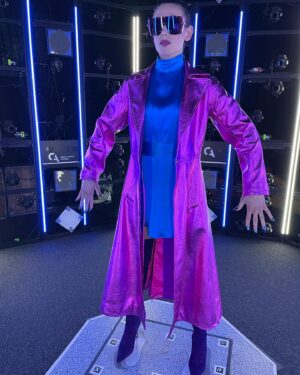 Megan Le Instagram - The costumes on #thebeekeeper were beautifully designed by @kelli__jones. Anisette’s wardrobe had all the essentials for maniacal chaos-causing garb and I really started finding the character after my initial fitting. It was so much fun to wear! Too bad it was highly flammable 😜🍯. 
Swipe to see some of her early inspo.

#TheBeekeeper in theaters NOW!
#wardrobe #costumes #anisette #villainess #villain #badguy #action #actionfilm #film #filmmaking #jasonstathamfans #jasonstatham #davidayer