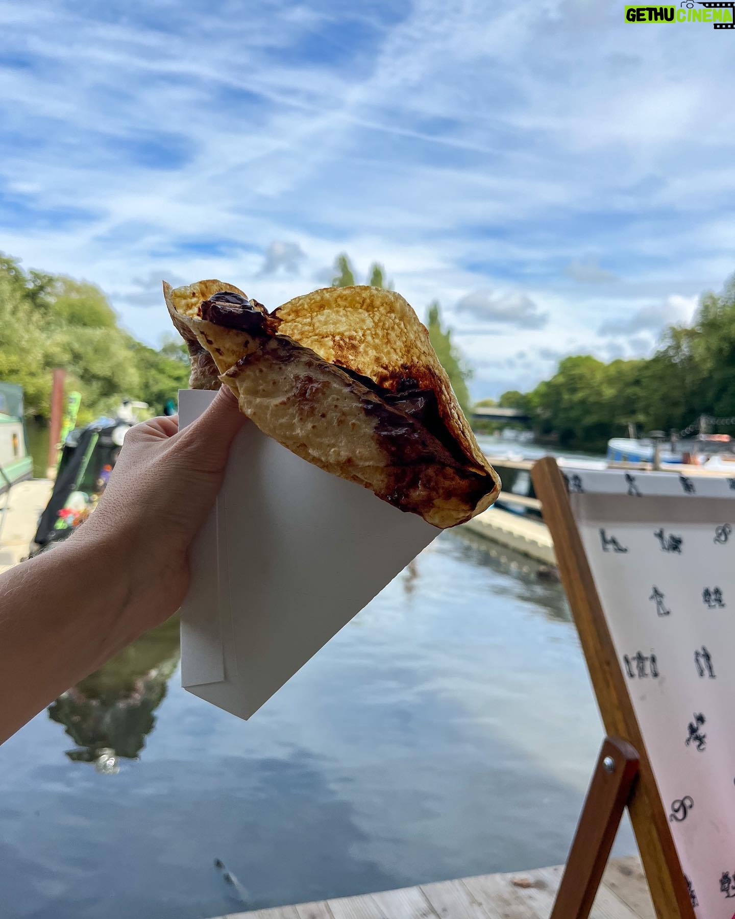 Megan Taylor - 3 Likes - We’ve had such a lovely Friday afternoon off work. We drove to pick mum up and whisked her off to visit @d.oyly.s for a crepe 🥞.
It was such a lovely place to visit.
You can take dogs too!
Albie and I had TWO ‘Buena Sarah’s’ which is the chocolate praline crepe. It was my favourite chocolate pancake I have EVER eaten in my whole life- seriously!! There were chunks of @kinderbueno_official in it!!!!!!! 👌🏼 (my picture of it is not representative of how fab it was 😂
Originally we couldn’t find a table because it was so busy so we sat on the deck (with a couple of deckchairs) with Albie’s toys spread out on the floor. When we got a table we actually let someone else have it because sitting around by the river edge was perfect.
I have to say it felt a little bit anxious making with Albie by the river but where we were it wasn’t deep so it would have been fine if he had decided to jump in 😂.
They’re open until 8pm everyday now and serve cocktails so a chilled date night with Liam (when I’m back drinking 🍸) there would be magical and as if we’re on holiday 🏖️
Highly recommend going, it’s a lovely gem of a spot xx
•
•
•
#doylyisland #weybridgecafe #surreyhotspot where to go in surrey | doylys island #gilbertandsullivan