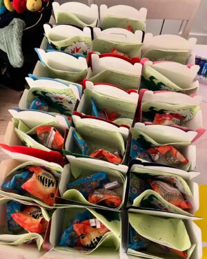 Megan Taylor Instagram - I have a 4 year old 🤯 🎈 
Here’s the finished cake 🎂 
I also made 20 Spiderman cupcakes to hand out to the kids because I realised late on Friday night that trying to cut the big cake into 20 was not going to happen!
Another photo included of the food bags which I had such fun filling in a factory style fashion 😝 
We hired Thames Ditton church hall and the company Playball with 20 of Albie’s friends.
Albie loved it and I think will remember it for a long time 🥰 
Sooo much more to write but Oscar is finishing his feed now which means I won’t be on my phone again for 3 hours 😝 👋 

#birthdaycake #spidermanbirthdaycake #marvelcake #4yearsold Thames Ditton birthday Playball birthday party