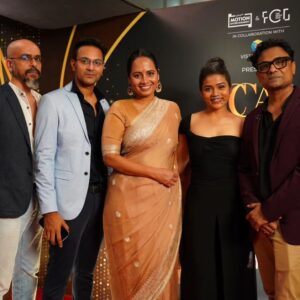 Megha Mathur Instagram - Joram swept awards for its writing bagged by @nakedindianfakir who brought all the attention to our table and nailed it there till the end with his impeccable speech and editing award by @avrobanerjee who didn't realise his award was being used to pose by a girl who was extremely happy for him. 🤩

What an absolute pleasure it was to be at the @filmcriticsguild Critic's Choice Awards with @smitatambe Tayee and @piyushputy who were on an outstanding list of nominations for best supporting actress and best cinematographer. Ardent supporters of Joram marking their presence at the ceremony were @ashimaavasthi @shariq_patel #PriyankaBanerjee and lucky me! ❤️

I was absolutely blown away by the striking subversion in the distribution of awards. It has made me optimistic of the new wave in Indian cinema. 
More power to all kinds of voices aching to be heard. ❤️

PS: @when_rajma_met_rice thanks for pushing me to get this picture, I didn't know an award would gleam up my face until I saw it myself. 🤭

#joram #bestwriting #bestediting #criticschoiceawards