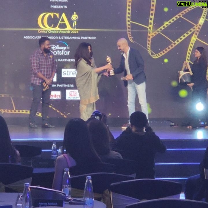 Megha Mathur - 423 Likes - Joram swept awards for its writing bagged by @nakedindianfakir who brought all the attention to our table and nailed it there till the end with his impeccable speech and editing award by @avrobanerjee who didn't realise his award was being used to pose by a girl who was extremely happy for him. 🤩
What an absolute pleasure it was to be at the @filmcriticsguild Critic's Choice Awards with @smitatambe Tayee and @piyushputy who were on an outstanding list of nominations for best supporting actress and best cinematographer. Ardent supporters of Joram marking their presence at the ceremony were @ashimaavasthi @shariq_patel #PriyankaBanerjee and lucky me! ❤️
I was absolutely blown away by the striking subversion in the distribution of awards. It has made me optimistic of the new wave in Indian cinema.
More power to all kinds of voices aching to be heard. ❤️
PS: @when_rajma_met_rice thanks for pushing me to get this picture, I didn't know an award would gleam up my face until I saw it myself. 🤭
#joram #bestwriting #bestediting #criticschoiceawards