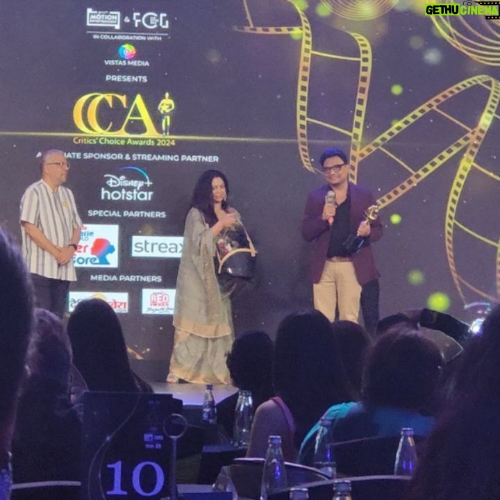 Megha Mathur - 423 Likes - Joram swept awards for its writing bagged by @nakedindianfakir who brought all the attention to our table and nailed it there till the end with his impeccable speech and editing award by @avrobanerjee who didn't realise his award was being used to pose by a girl who was extremely happy for him. 🤩
What an absolute pleasure it was to be at the @filmcriticsguild Critic's Choice Awards with @smitatambe Tayee and @piyushputy who were on an outstanding list of nominations for best supporting actress and best cinematographer. Ardent supporters of Joram marking their presence at the ceremony were @ashimaavasthi @shariq_patel #PriyankaBanerjee and lucky me! ❤️
I was absolutely blown away by the striking subversion in the distribution of awards. It has made me optimistic of the new wave in Indian cinema.
More power to all kinds of voices aching to be heard. ❤️
PS: @when_rajma_met_rice thanks for pushing me to get this picture, I didn't know an award would gleam up my face until I saw it myself. 🤭
#joram #bestwriting #bestediting #criticschoiceawards