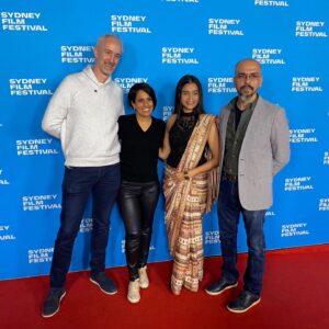 Megha Mathur Instagram - Evidently visible from my face how elated I was for this photocall with the jury of @sydfilmfest -

Left to Right

(Extreme left) is the pioneer of independent cinema in India of my generation  @anuragkashyap10 who was also the Jury President at the festival*voot voot* 
(The one who is held by Mr. Kashyap) is the brilliance behind Joram - exceptional writer and most generous director I've ever worked with so far @nakedindianfakir ❤️
(Next to me and is also in the second picture with me) is an absolute sweetheart and a law practicing filmmaker whose film won at the special jury award at the @iffr Rotterdam Film Festival @chandrasekaramvisakesa from Sri Lanka ❤️
(Next to him) is the Australian actor from Alice in Wonderland #MiaWasikowska 😊
(Extreme right) is a very compassionate human, film curator and journalist #DorotheeWenner from Germany 🤗

The third picture is with the festival director - sweetest and extremely generous @nashen.moodley 🤗

The fourth one has people who were home in Sydney @dr_sne_easternsuburbsgp and #Kris Sydney will mostly be Coogee for me until next time. Thank you guys ❤️❤️

#sff #sydney #australia #sydneyfilmfestival #joram