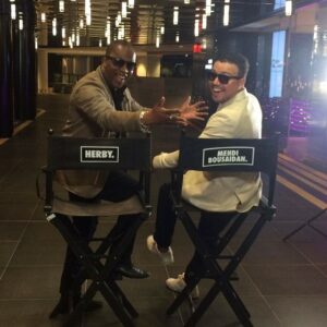Mehdi Bousaidan Instagram - Entrevue avec le super @herbymoreau pour le lancement de De père en flic 2 ! 
Allez voir le film dans toutes les salles du Québec !