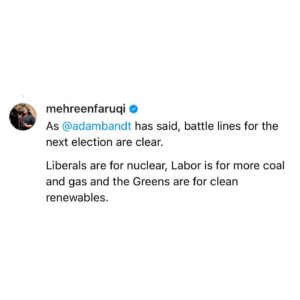 Mehreen Faruqi Instagram - We don’t want nuclear power plants in NSW. We don’t want it, period.