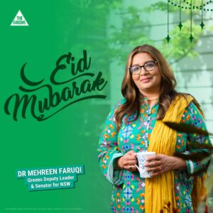 Mehreen Faruqi Instagram - Eid Mubarak 🌙 

Usually, families come together to celebrate Eid, but this Eid ul-Adha as we come together with loved ones all we can think about are the horrors in Gaza, to pray for Palestinians, and to share their sorrow and resistance.