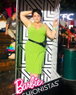 Melanie Field Instagram - Pride last year. Budapest, Hungary.  Barbie realness.

Pride this year. Glendale, CA. Pandemic realness.

Just as happy. Just as proud.

Happy Pride 🌈