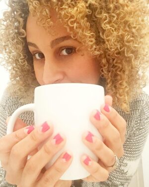 Melanie Nyema Instagram - For some reason I woke up today at 4am. So, I gave myself a fancy manicure and also permission to drink ALL the coffee.