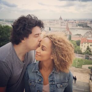 Melanie Nyema Instagram - Day 1 started at a Köln train station, pre-dawn, and ended with a deliriously tipsy waltz on the Danube. Somewhere in there, we saw some sights, and went in on a blind date with a premiere chef and sommelier. This place, guys. And this man. ❤️ #Honeymoon #Budapest