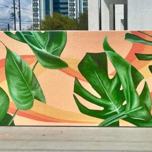 Melanie Posner Instagram - I had a client tell me I don’t post enough of my artwork, so this is me making him proud 💁🏻‍♀️ 
Here are some progress, scale, and detail pictures of my massive project I had the pleasure of creating for @staymint ❤️
.
.
.
.
.
.
#stpetemurals #womenwhopaint #muralartist #muralart #hotelart #stpeteartist #femalepainter